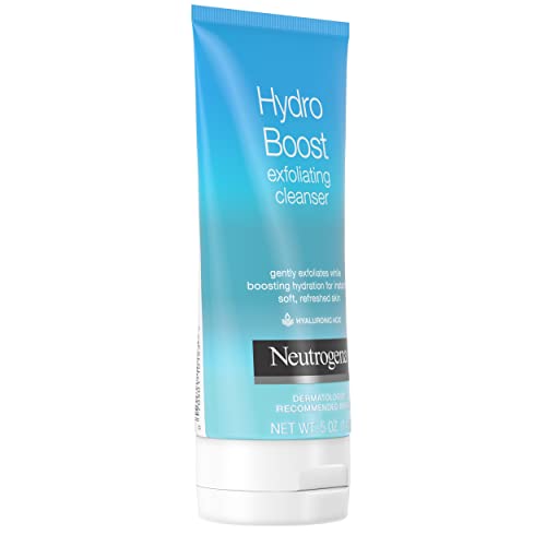 Neutrogena Hydro Boost Exfoliating Face Wash sin jabón, aceite y parabenos.