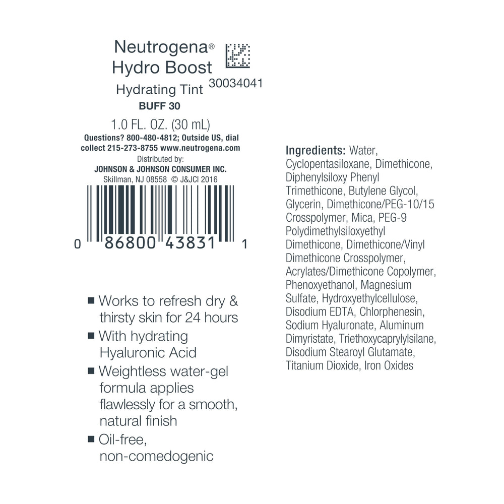 Neutrogena Hydro Boost fórmula sin aceite, sensación ligera