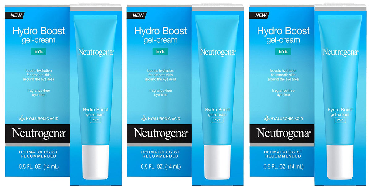 Neutrogena Hydro Boost Gel-Crema para ojos, vista frontal, hidrata y suaviza la zona ocular