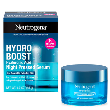 Neutrogena Hydro Boost Night, suero prensado nocturno, hidratación profunda para piel suave al despertar
