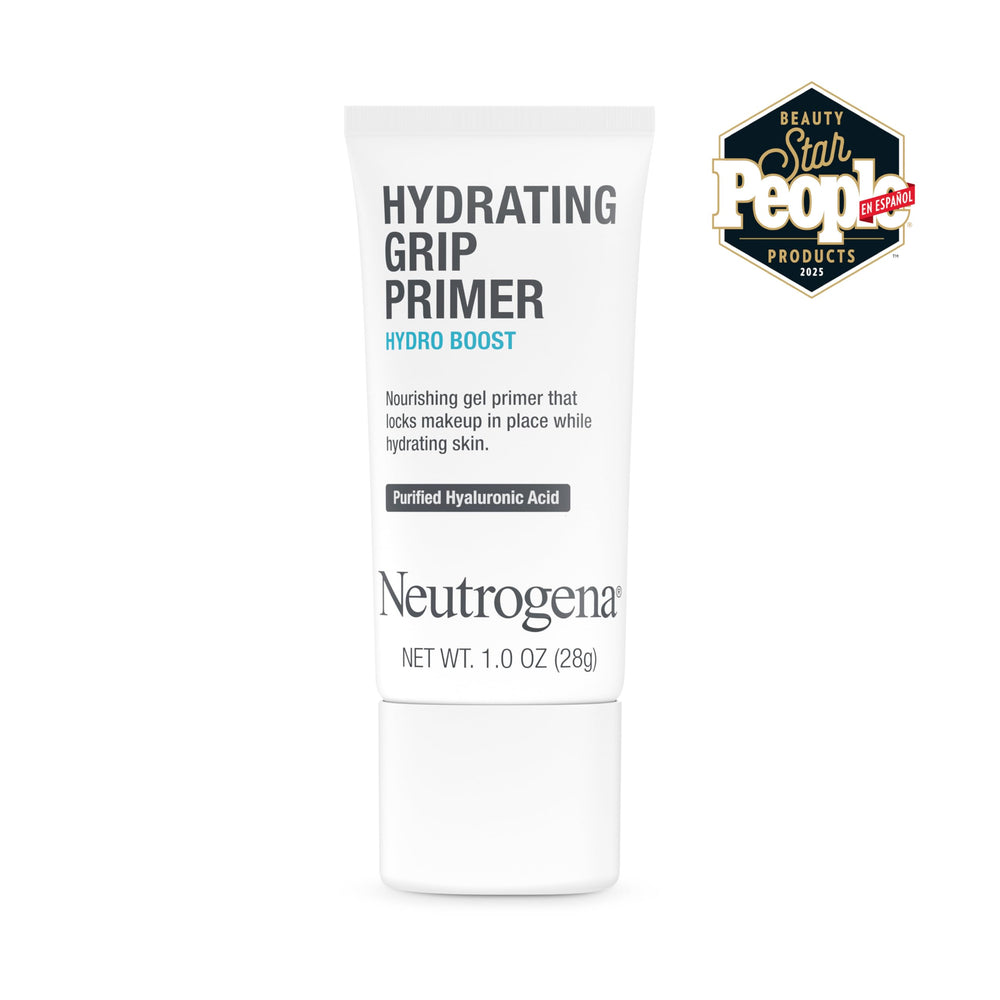 Neutrogena Hydro Boost Primer, textura gel incoloro, prepara la piel para maquillaje suave.