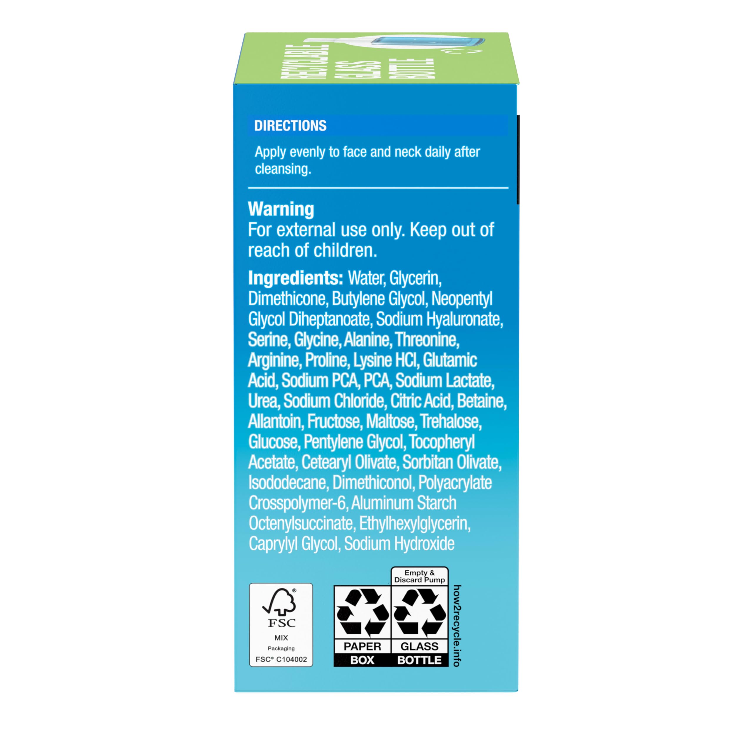 Neutrogena Hydro Boost, sin fragancia, ideal para piel sensible.