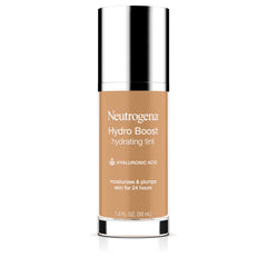 Neutrogena Hydro Boost Tinte Hidratante, aplicación suave para piel seca y natural.