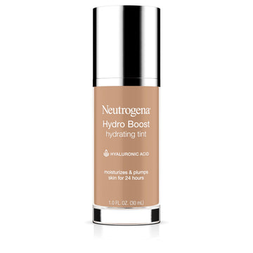 Neutrogena Hydro Boost Tinte Hidratante muestra botella, realza hidratación para piel seca y tono natural.