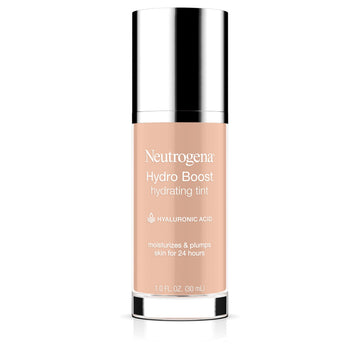 Neutrogena Hydro Boost tint hidratante en botella, brinda hidratación y tono natural.