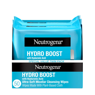 Toallitas Neutrogena Hydro Boost, micelares ultra suaves para desmaquillar y hidratar la piel.
