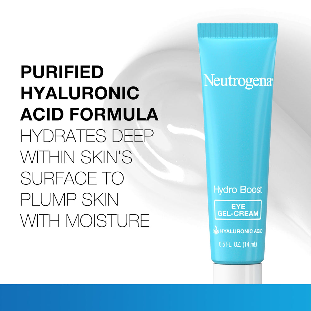 Application shot of Neutrogena Hydro Boost under-eye cream for smooth skin.