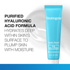 Application shot of Neutrogena Hydro Boost under-eye cream for smooth skin.