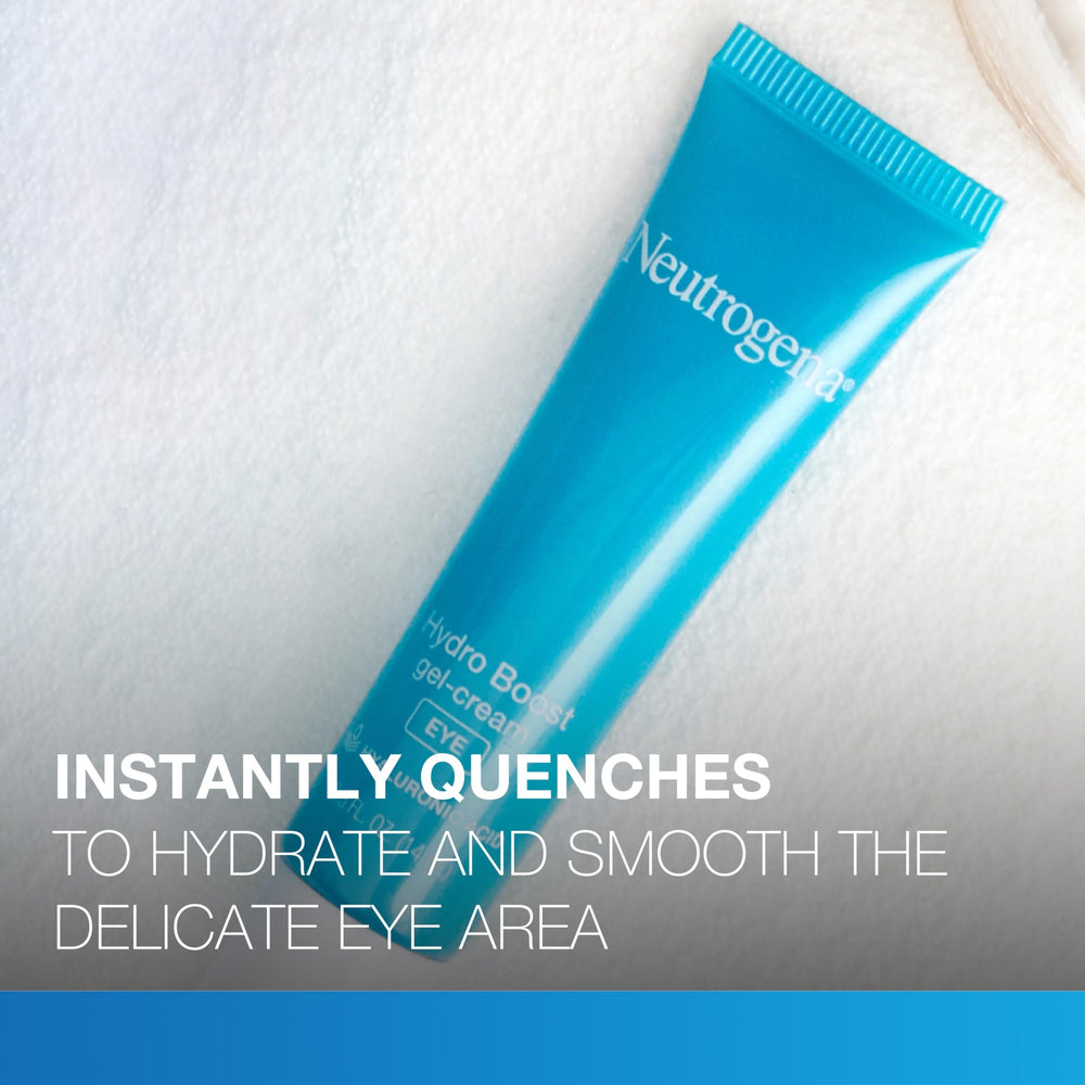 Neutrogena Hydro Boost eye cream texture shows quick absorption.