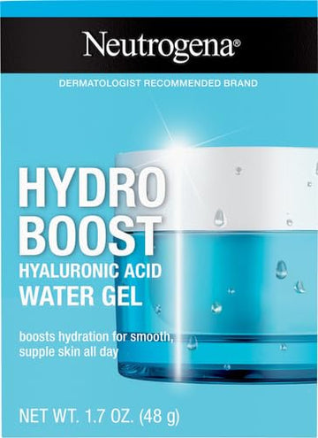 Neutrogena Hydro Boost Water Gel se aplica en rostro y cuello para hidratación diaria.