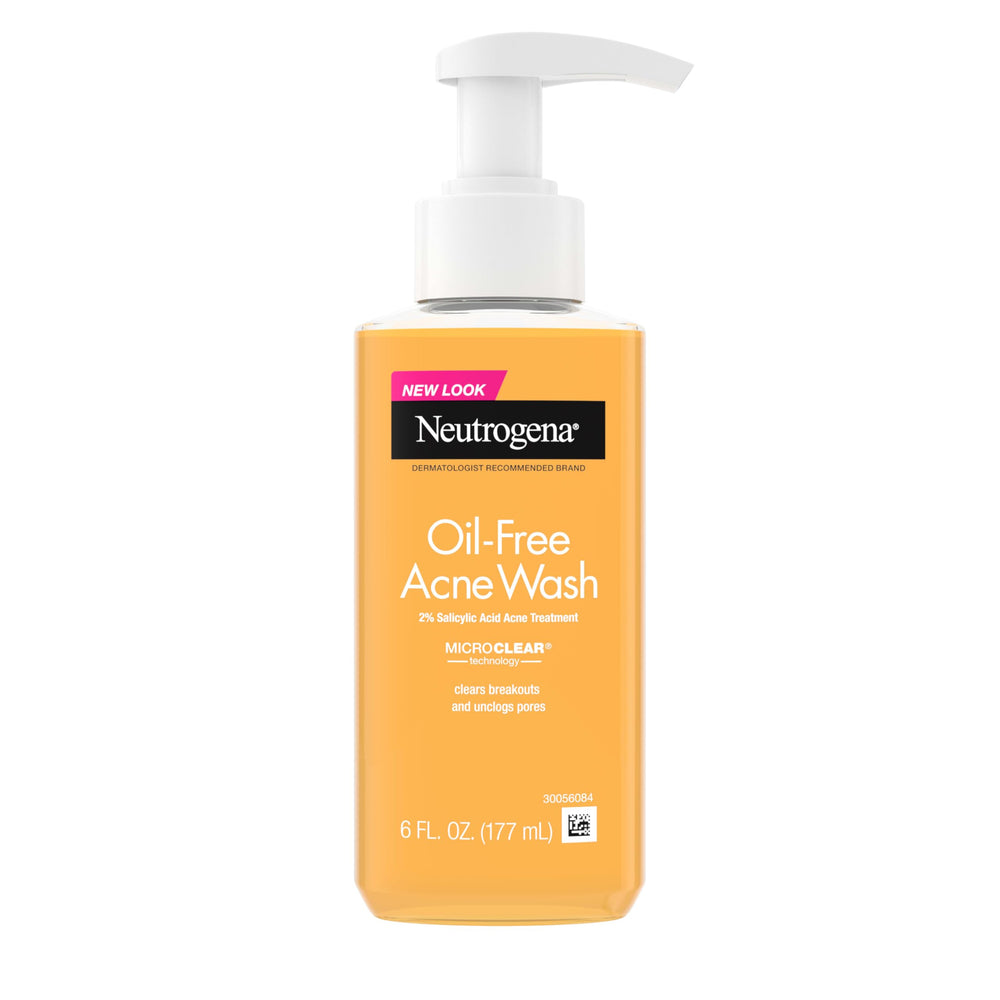 Neutrogena limpiador libre de aceite para acné, botella de 6 oz.