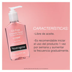 Neutrogena limpiador antiacné con pomelo rosado, espuma suave para la piel.