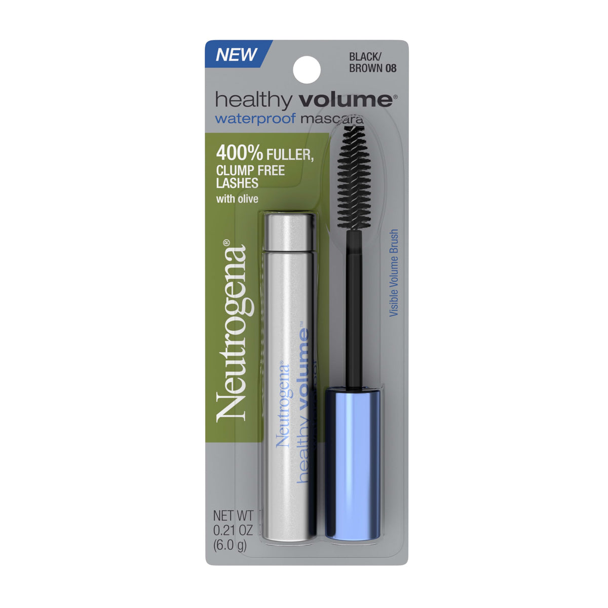 Neutrogena Mascara volumen saludable en aplicación para pestañas definidas.
