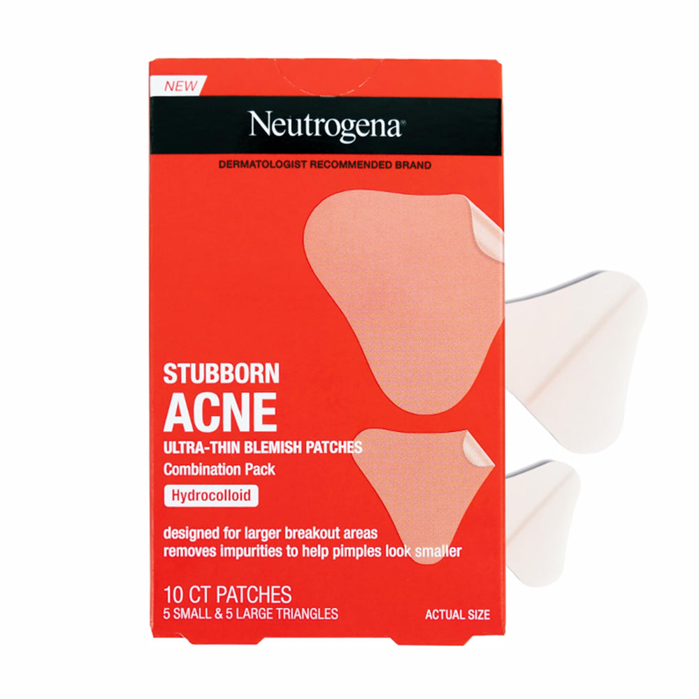 Parche Neutrogena ultra fino para acné en la cara, protege y oculta impurezas.