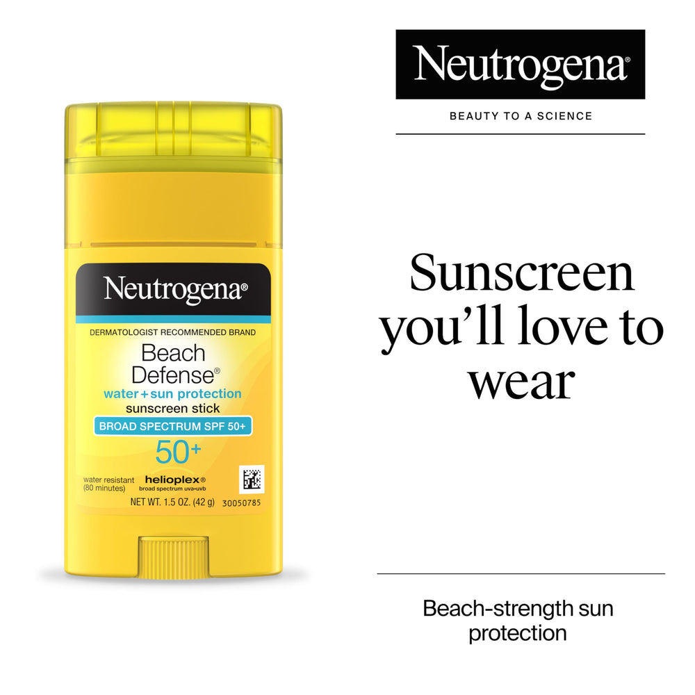 Neutrogena stick facial SPF50, aplicación suave y no grasa en la piel.