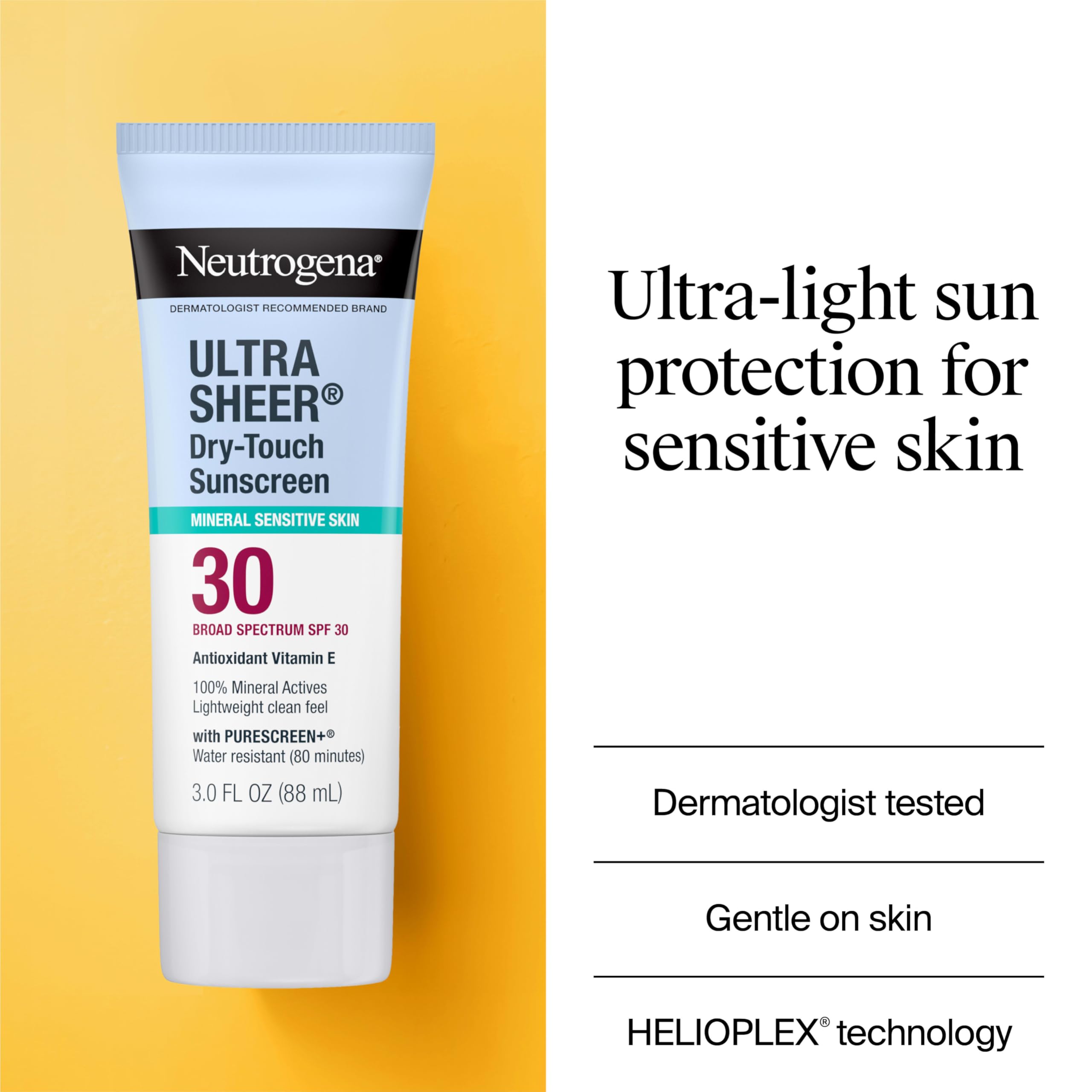 Con titanio y zinc, Neutrogena protege cara y cuerpo de forma natural.