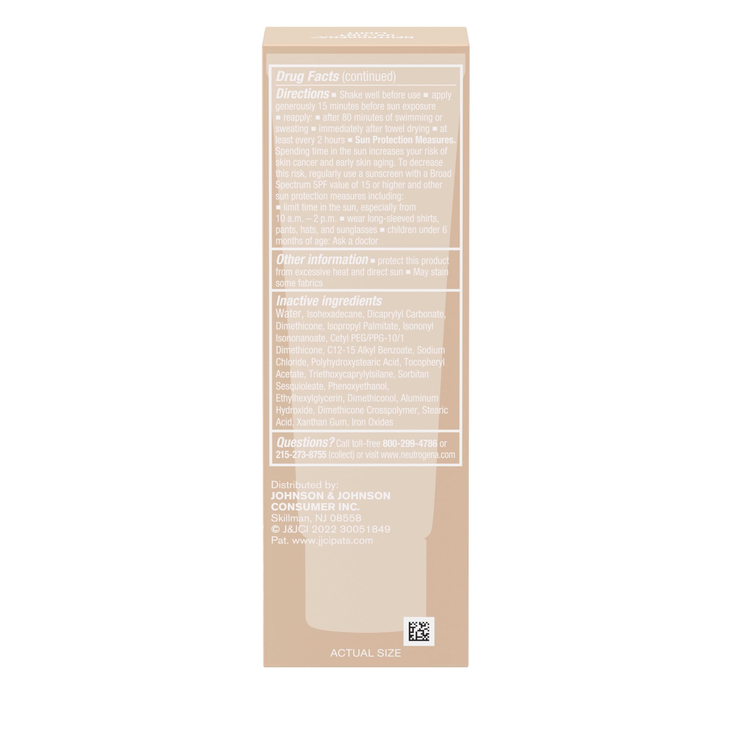 Neutrogena Purescreen+ Mineral UV Tint resistente al agua para actividades al aire libre.
