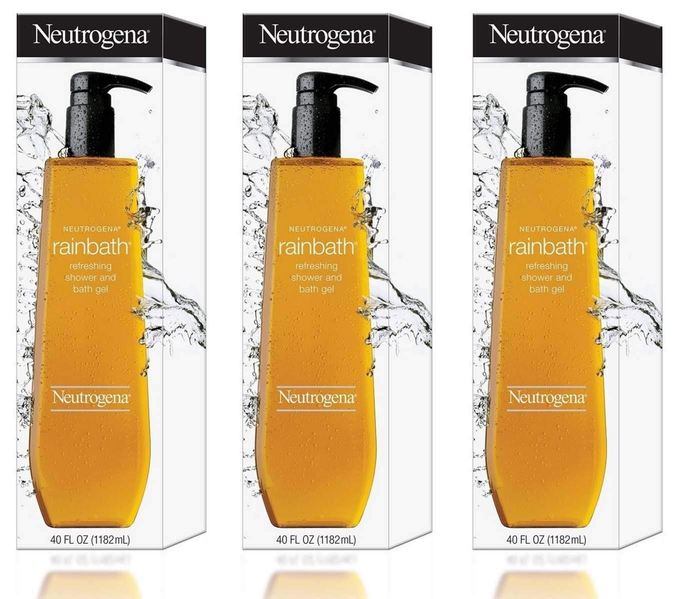 Neutrogena Rainbath gel douche original, pack triple, parfum rafraîchissant pour la douche.