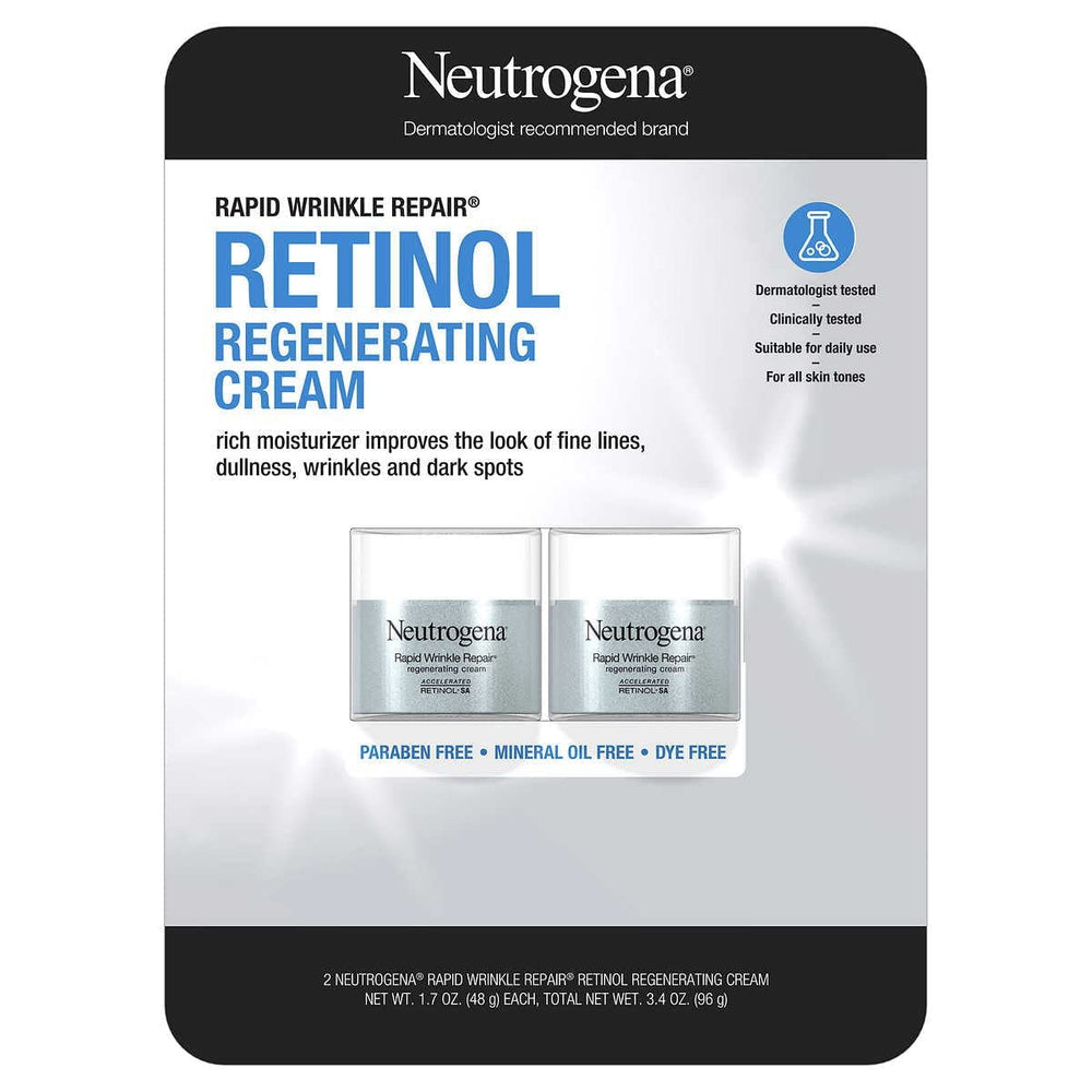 Neutrogena Rapid Wrinkle Repair crema facial en tarro para hidratación suave.