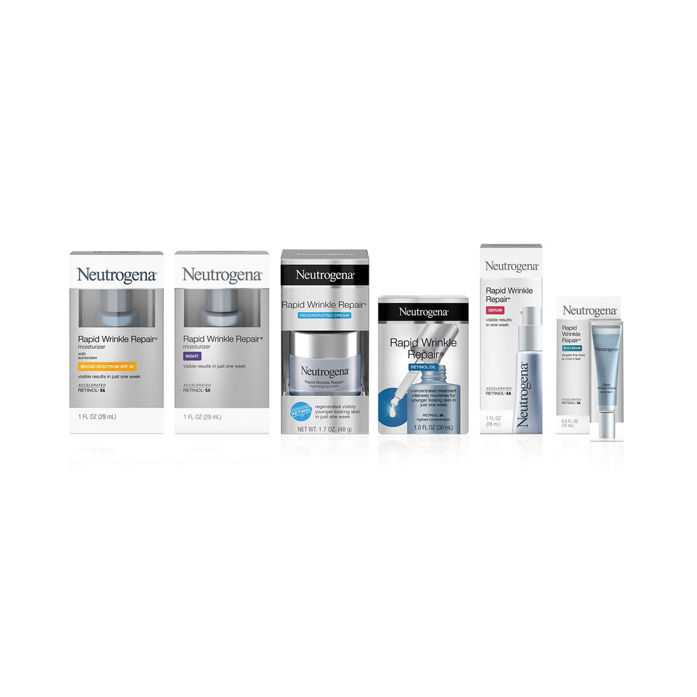 Neutrogena eye cream highlights retinol and hyaluronic acid closeup.
