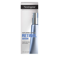 Neutrogena Rapid Wrinkle Repair: botella del suero, absorción rápida para piel suave.