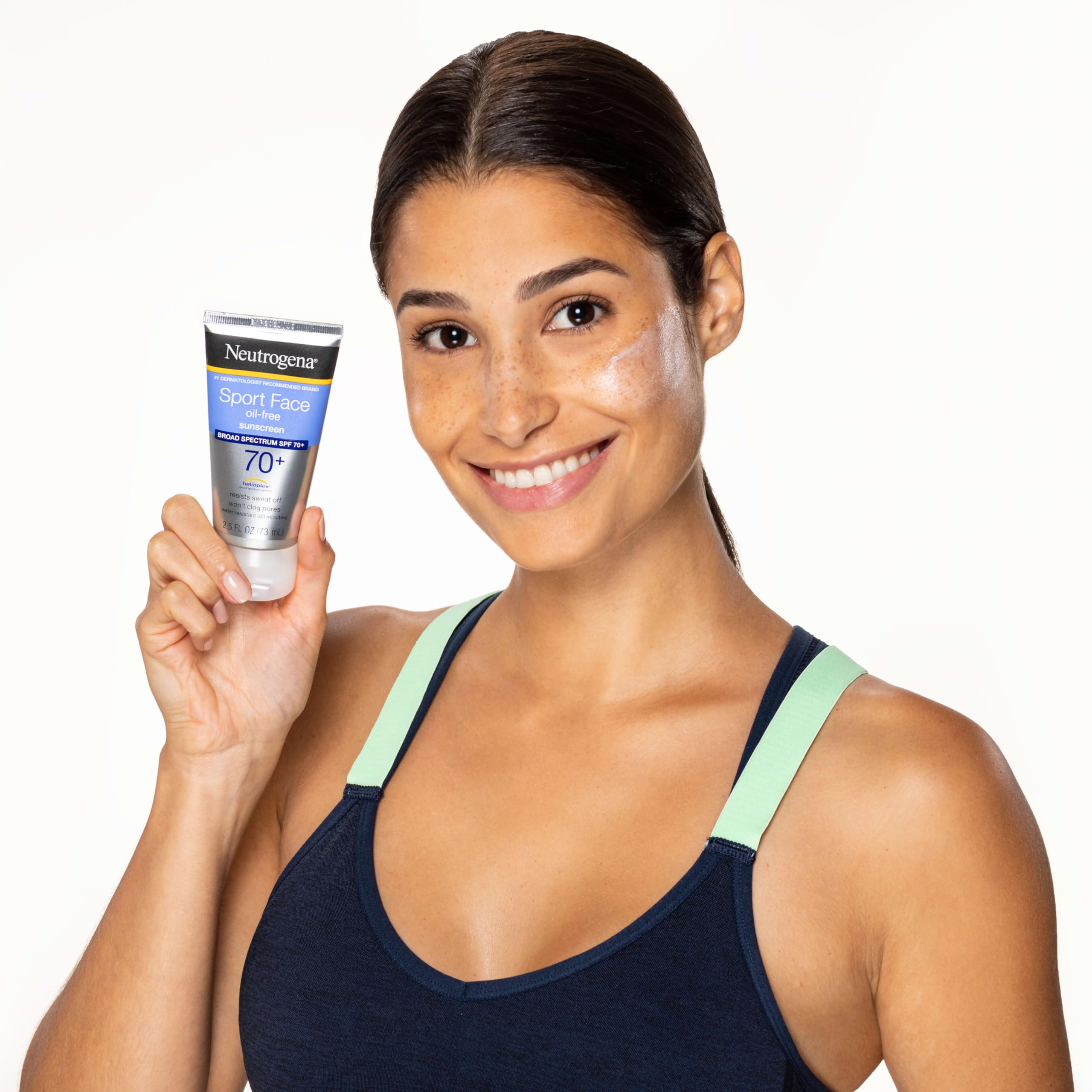 Neutrogena Sport Face SPF 70+ sin grasa, ideal para pieles grasas.