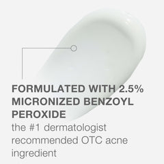 Neutrogena Stubborn Acne AM Treatment tube being applied to skin.
