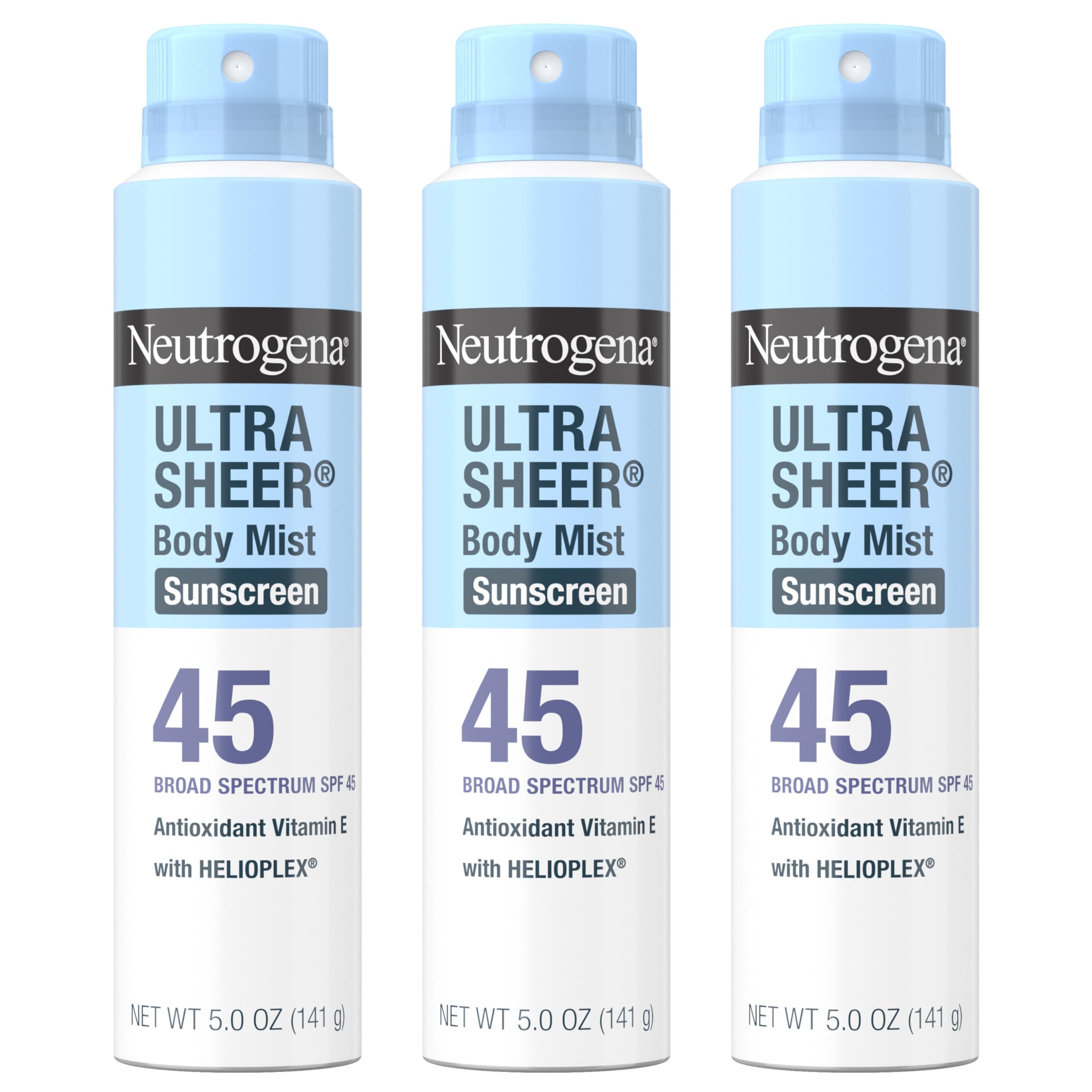 Neutrogena Bruma corporal SPF 45, protección rápida para el cuerpo