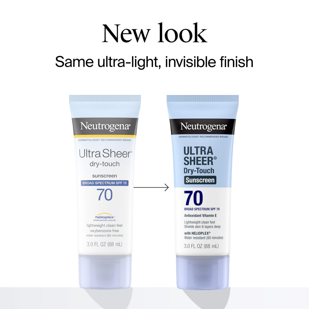 Neutrogena Ultra Sheer Dry-Touch: aplicación seca y ligera sin grasa.
