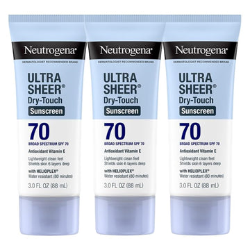 Neutrogena Ultra Sheer Dry-Touch: tubo de 3 oz para protección diaria.