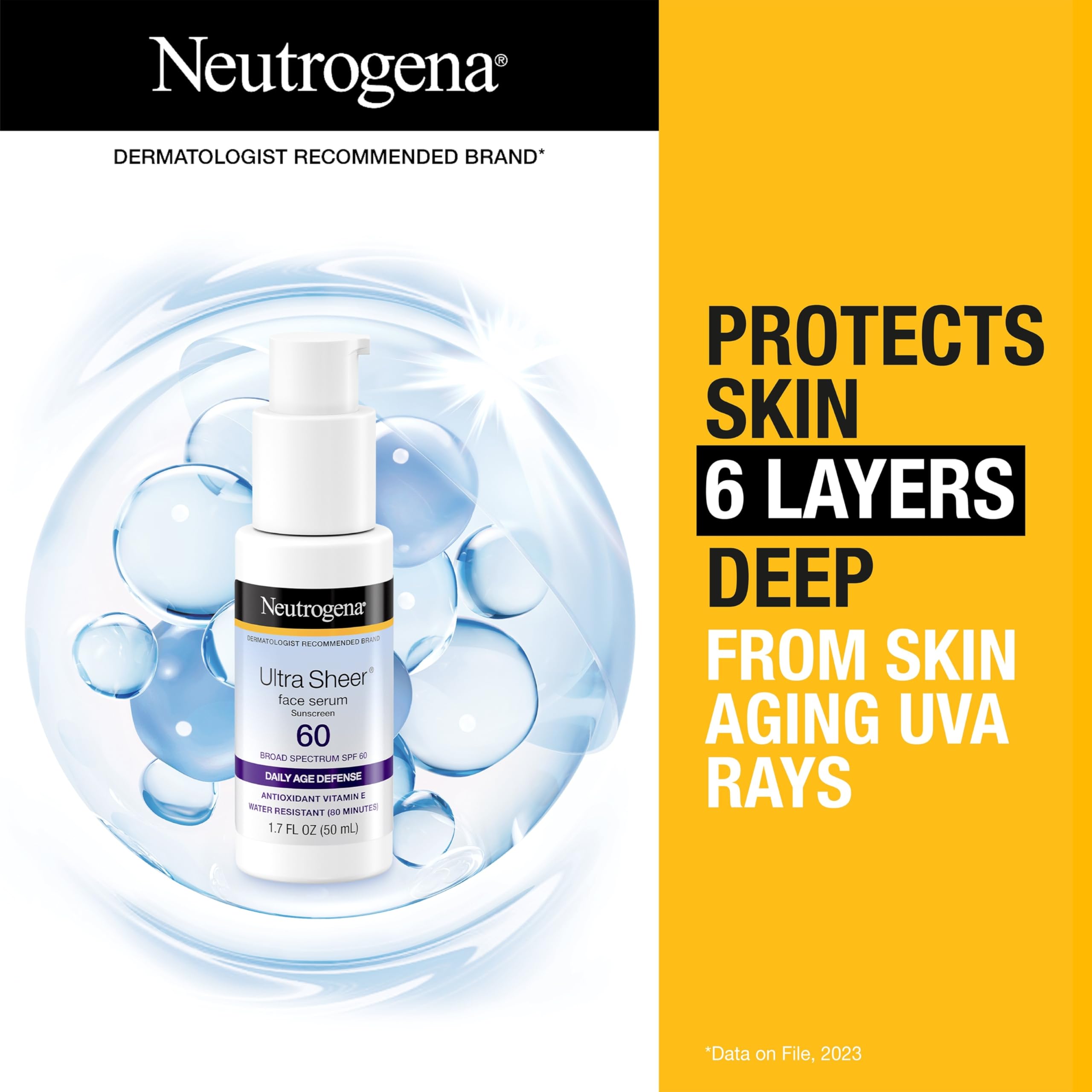 Neutrogena Ultra Sheer hidrata la piel durante todo el día con vitamina E