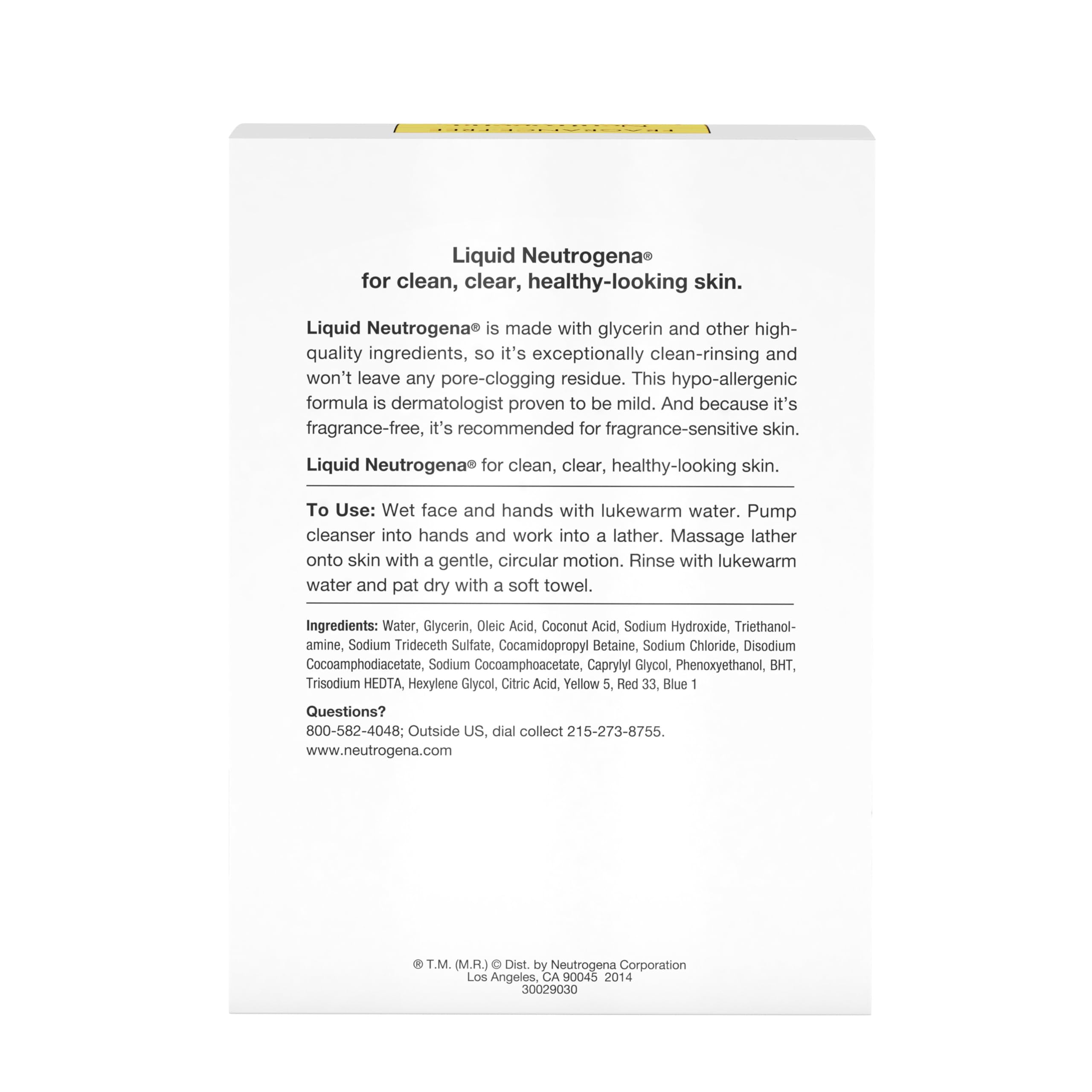 Utilisation quotidienne Neutrogena, routine visage simple.