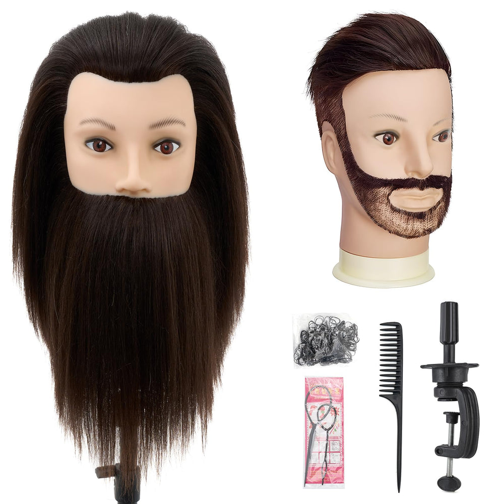 Neverland Beauty & Health Head con cabello natural de 10 pulgadas para practicar peinados.