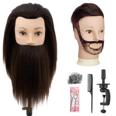 Neverland Beauty & Health Head con cabello natural de 10 pulgadas para practicar peinados.