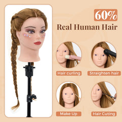 Neverland Cabeza maniquí para maquillaje y estilismo capilar