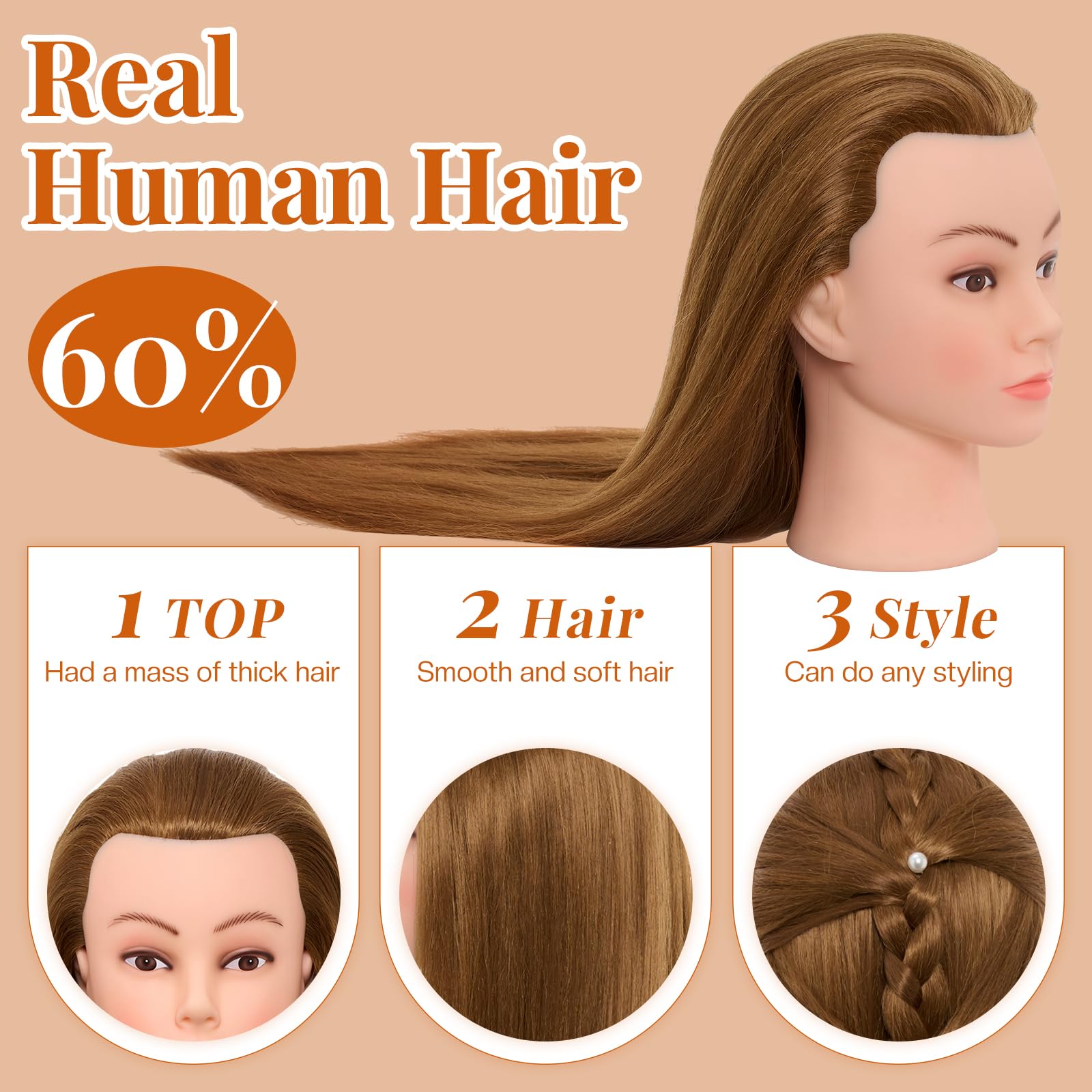 Neverland cabeza de maniquí de cosmetología para trenzas y peinados
