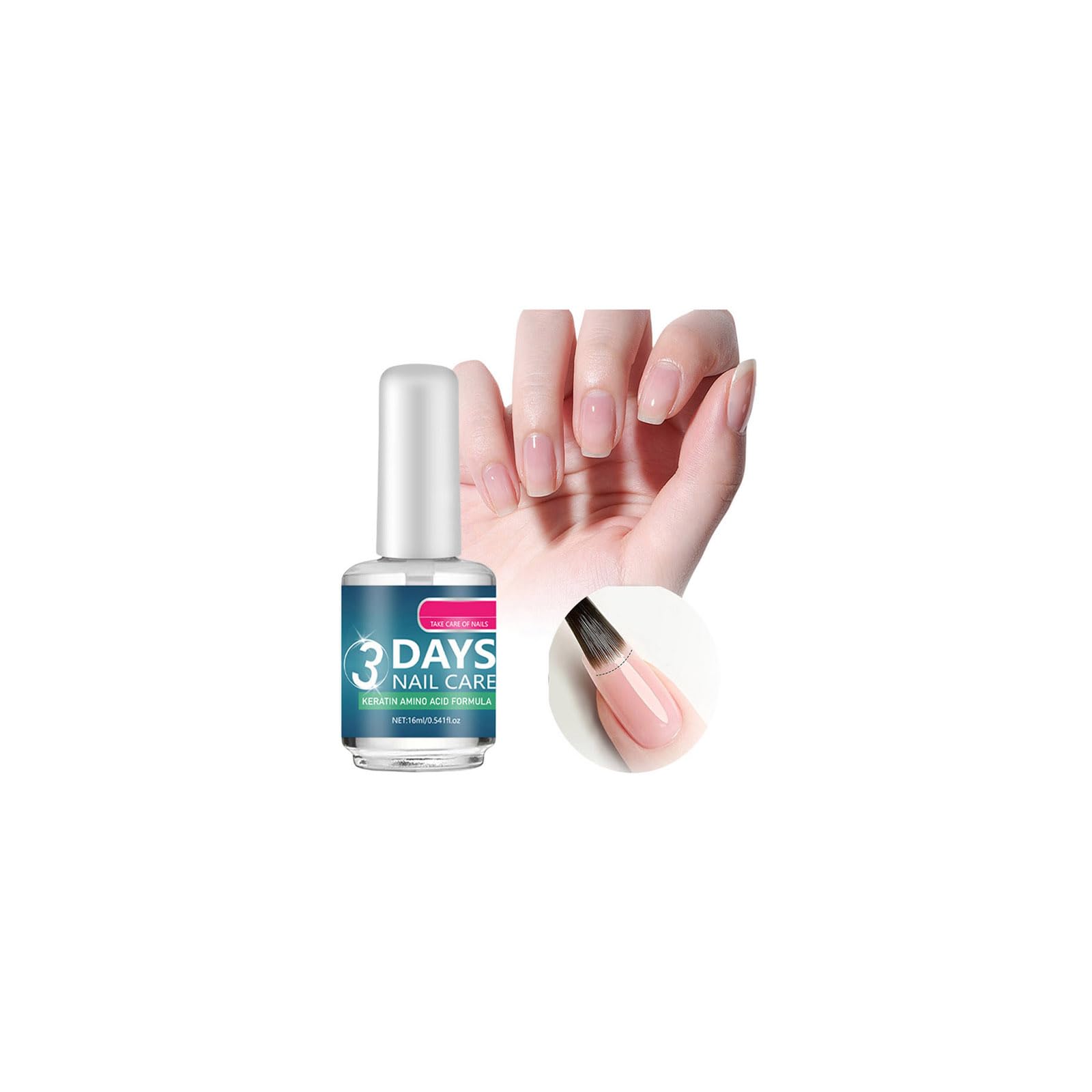 New Cover Esmalte fortalecedor con queratina, botella, ofrece mayor resistencia.