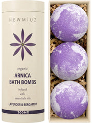 New Miuz bomba de baño arnica lavanda bergamota para relajación y piel suave