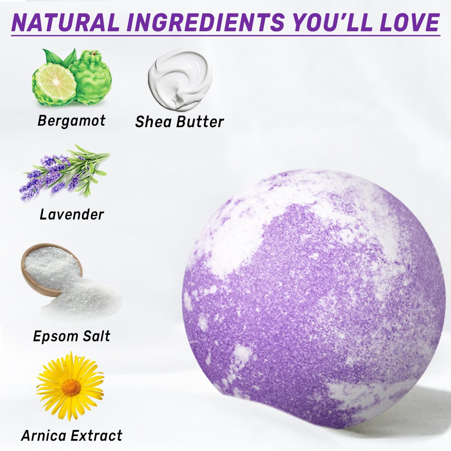 New Miuz bomba de baño fragancia lavanda bergamota para ritual relajante