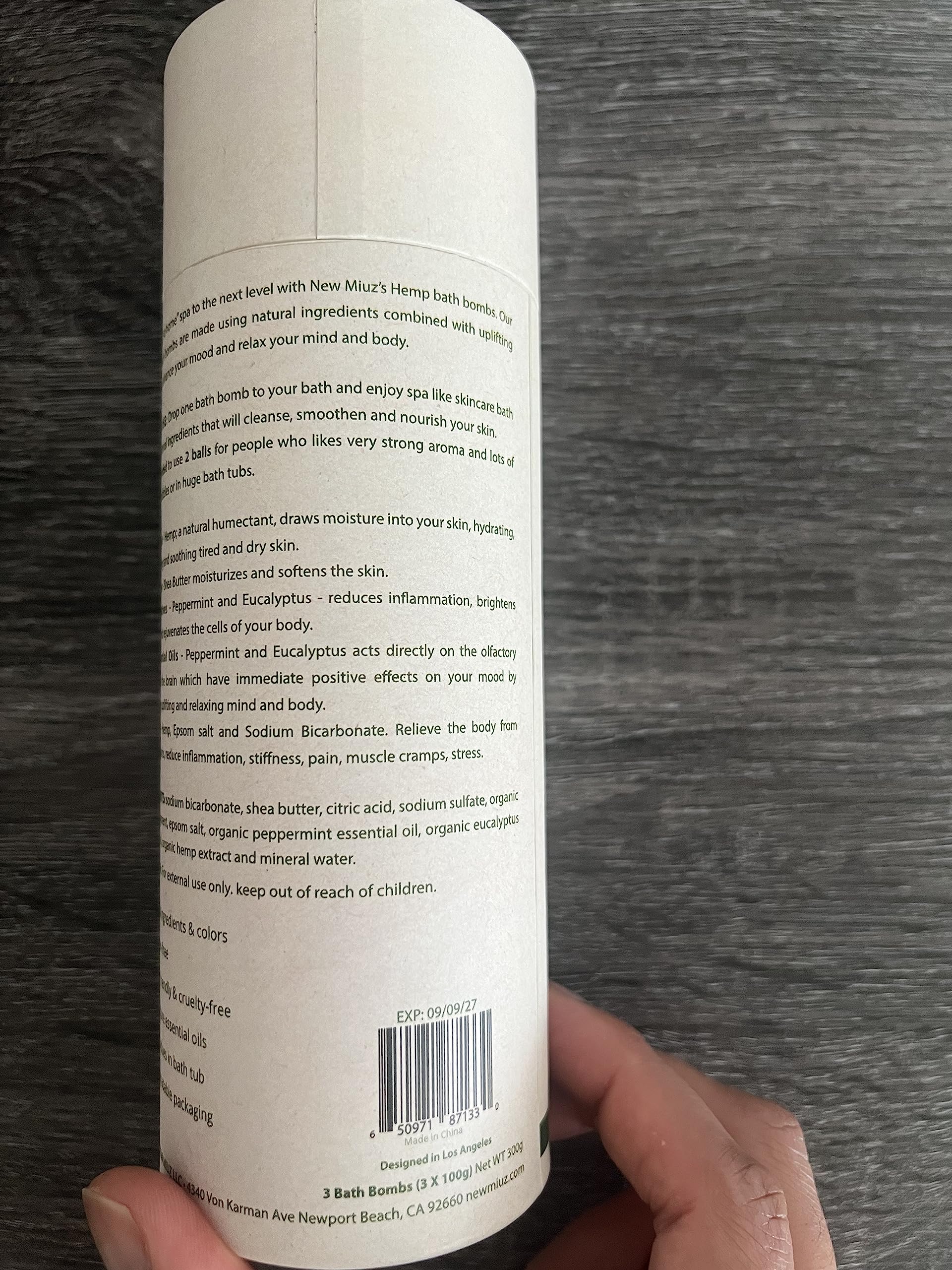 New Miuz bomba de baño cuidado piel seca para hidratación.