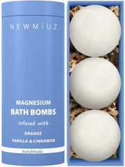 Bomba de baño New Miuz con magnesio para relajación muscular tras entreno.
