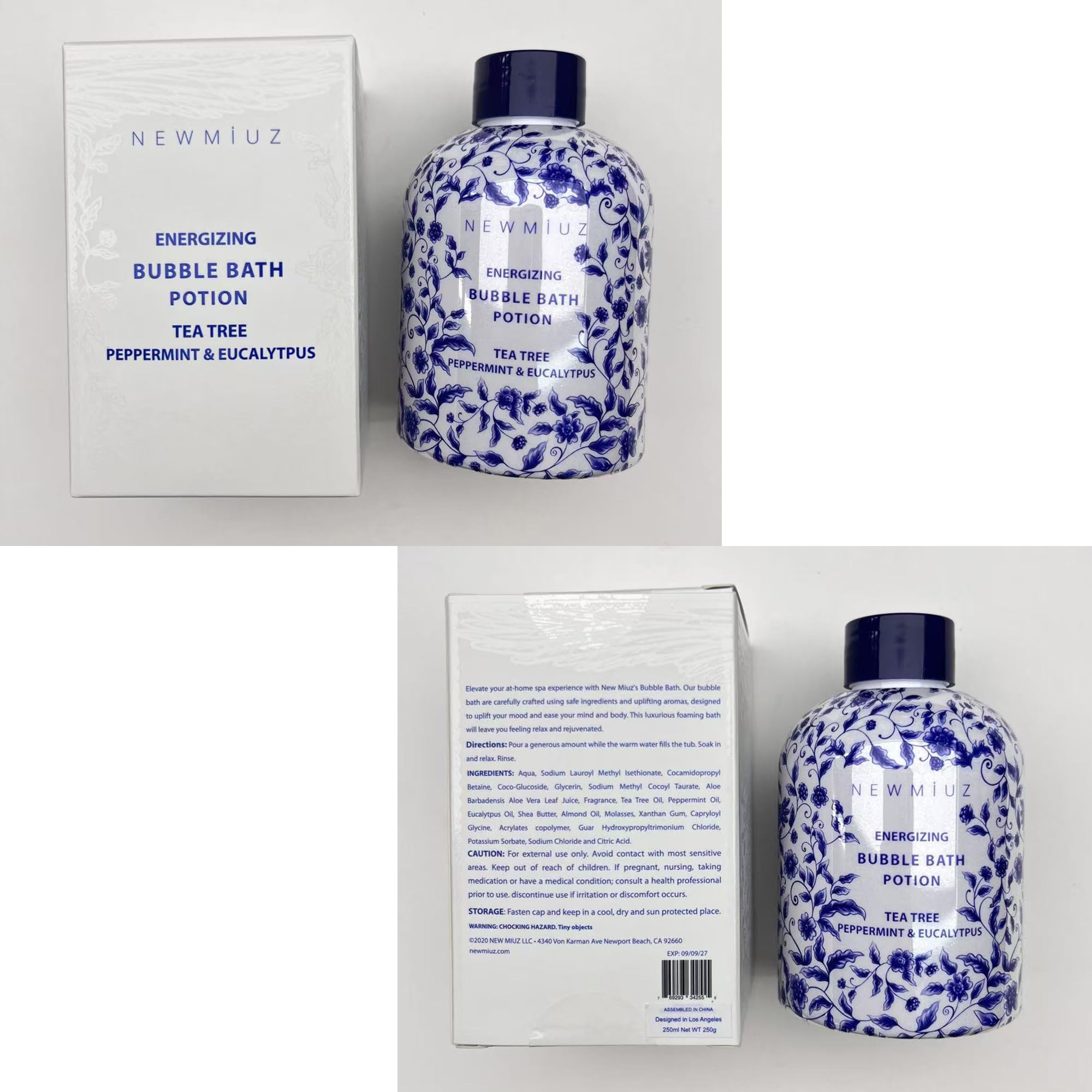 New Miuz uso sencillo: tres tapones crean espuma abundante.