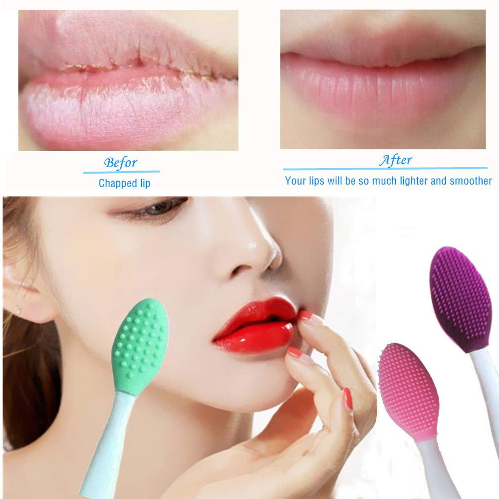 New prominent cepillo exfoliante labial rosa, doble cara, uso diario