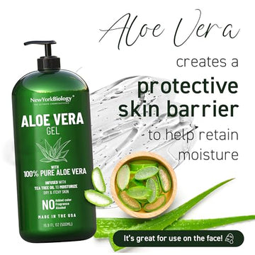 New York Biology Aloe Vera Gel supports hair moisture and scalp comfort.