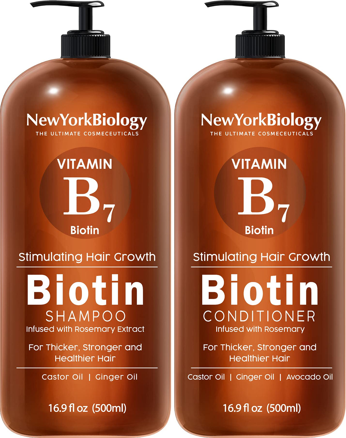 New York Biology Biotina Champú botella muestra fortalecimiento capilar