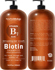New York Biology Biotina Champú primer plano con acabado fresco
