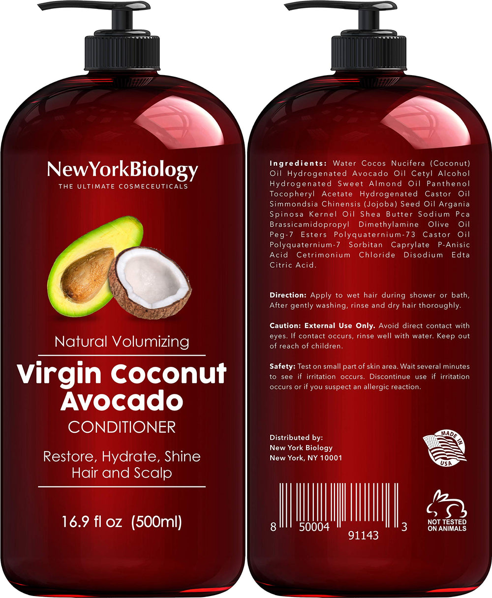 NEW YORK BIOLOGY Cabello brillante tras lavado, enfoque en brillo y volumen.