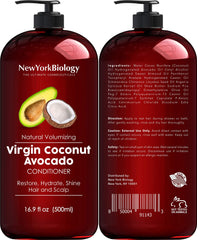 NEW YORK BIOLOGY Cabello brillante tras lavado, enfoque en brillo y volumen.