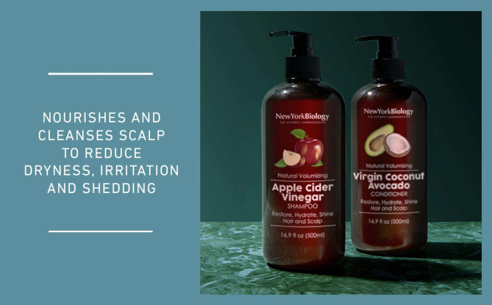 Textura ligera del Champú de vinagre de manzana NEW YORK BIOLOGY
