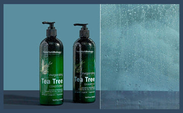 New York Biology Tea Tree Conditioner aplicación suave para peinar y definir.
